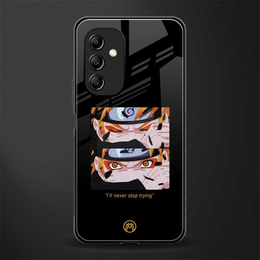 naruto motivation anime back phone cover | glass case for samsung galaxy a14 5g