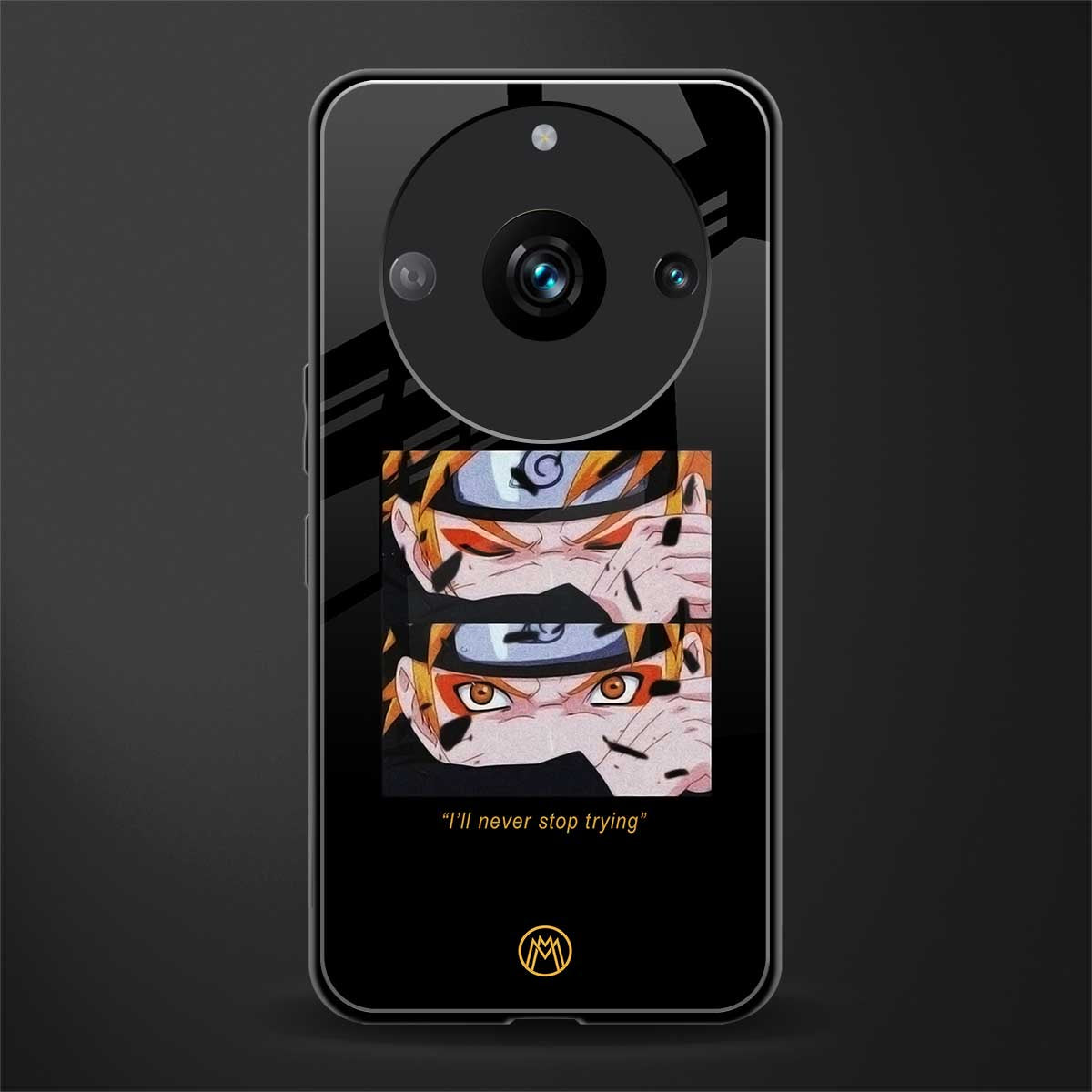 naruto motivation anime back phone cover | glass case for realme 11 pro 5g