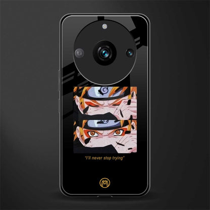 naruto motivation anime back phone cover | glass case for realme 11 pro 5g