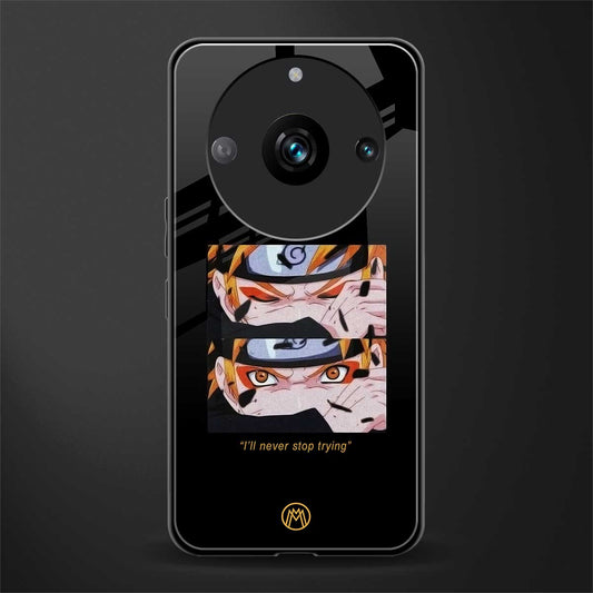naruto motivation anime back phone cover | glass case for realme 11 pro 5g