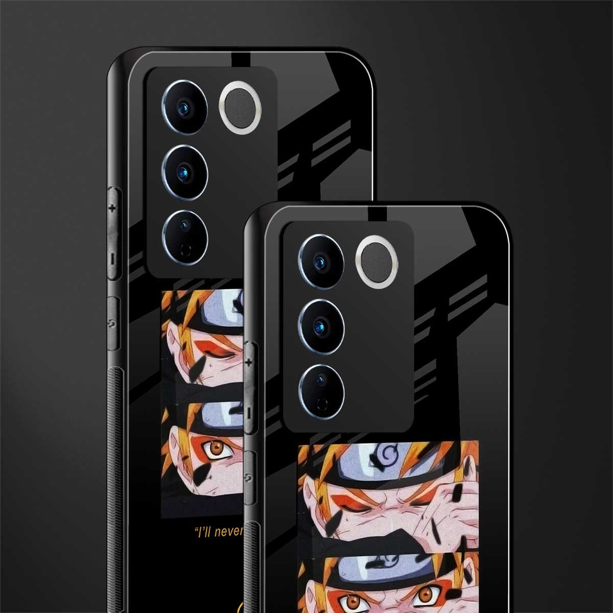 naruto motivation anime back phone cover | glass case for vivo v27 pro 5g