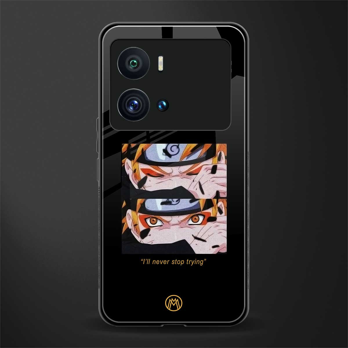naruto motivation anime back phone cover | glass case for iQOO 9 Pro