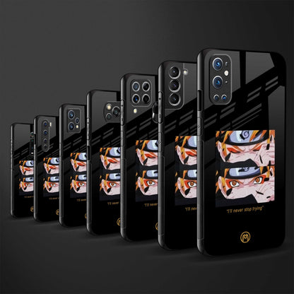 naruto motivation anime back phone cover | glass case for iQOO 9 Pro