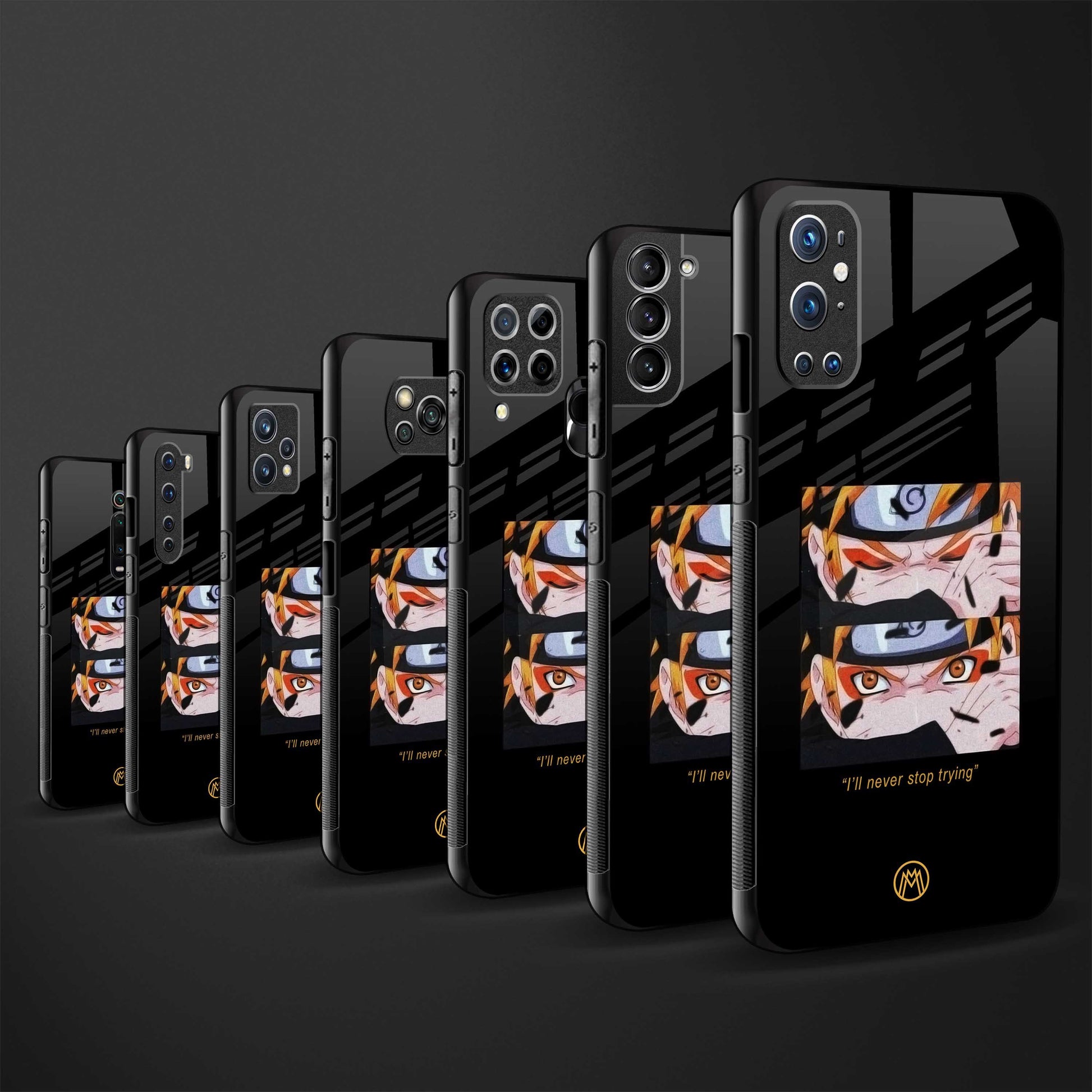 naruto motivation anime back phone cover | glass case for samsung galaxy a73 5g