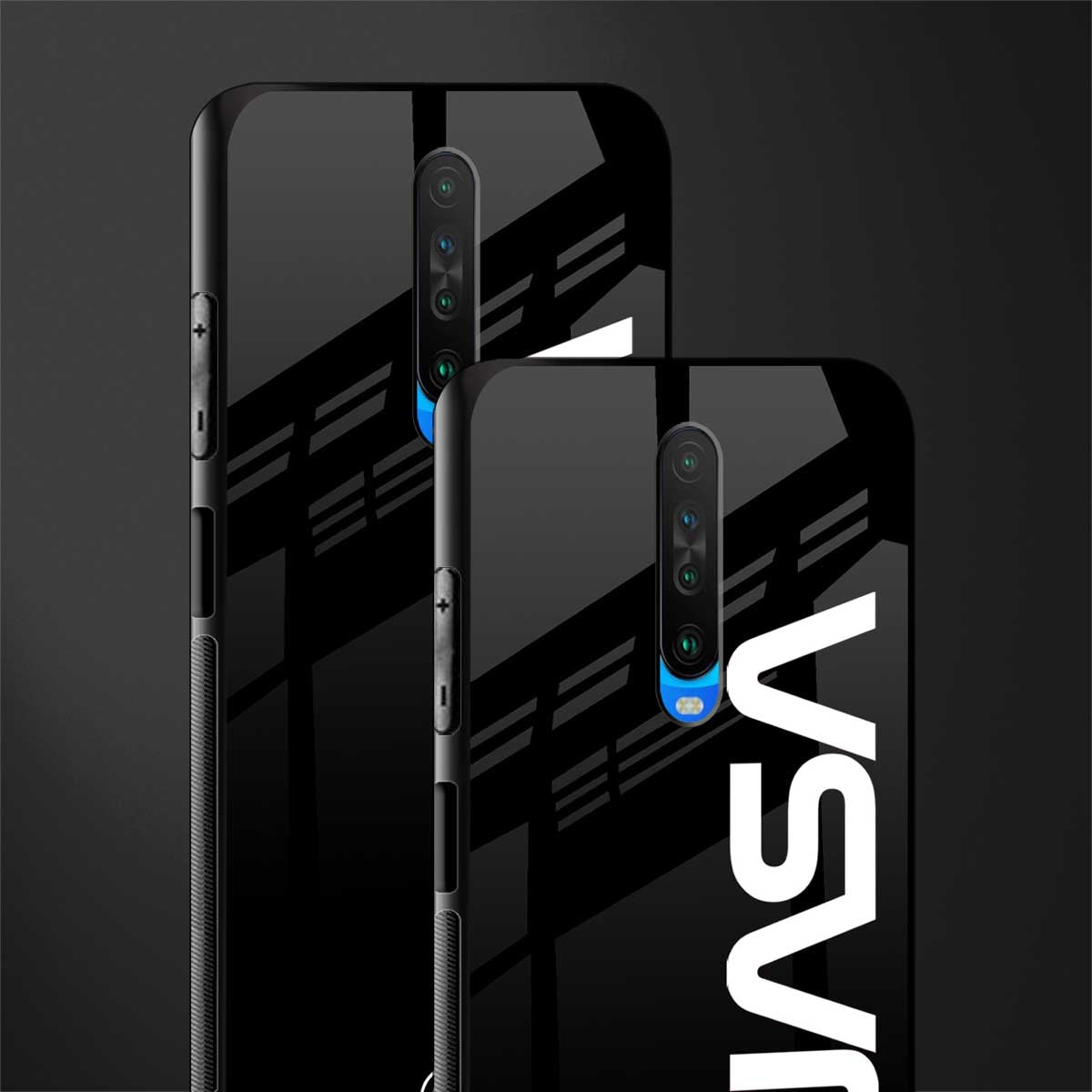 nasa black glass case for poco x2 image-2