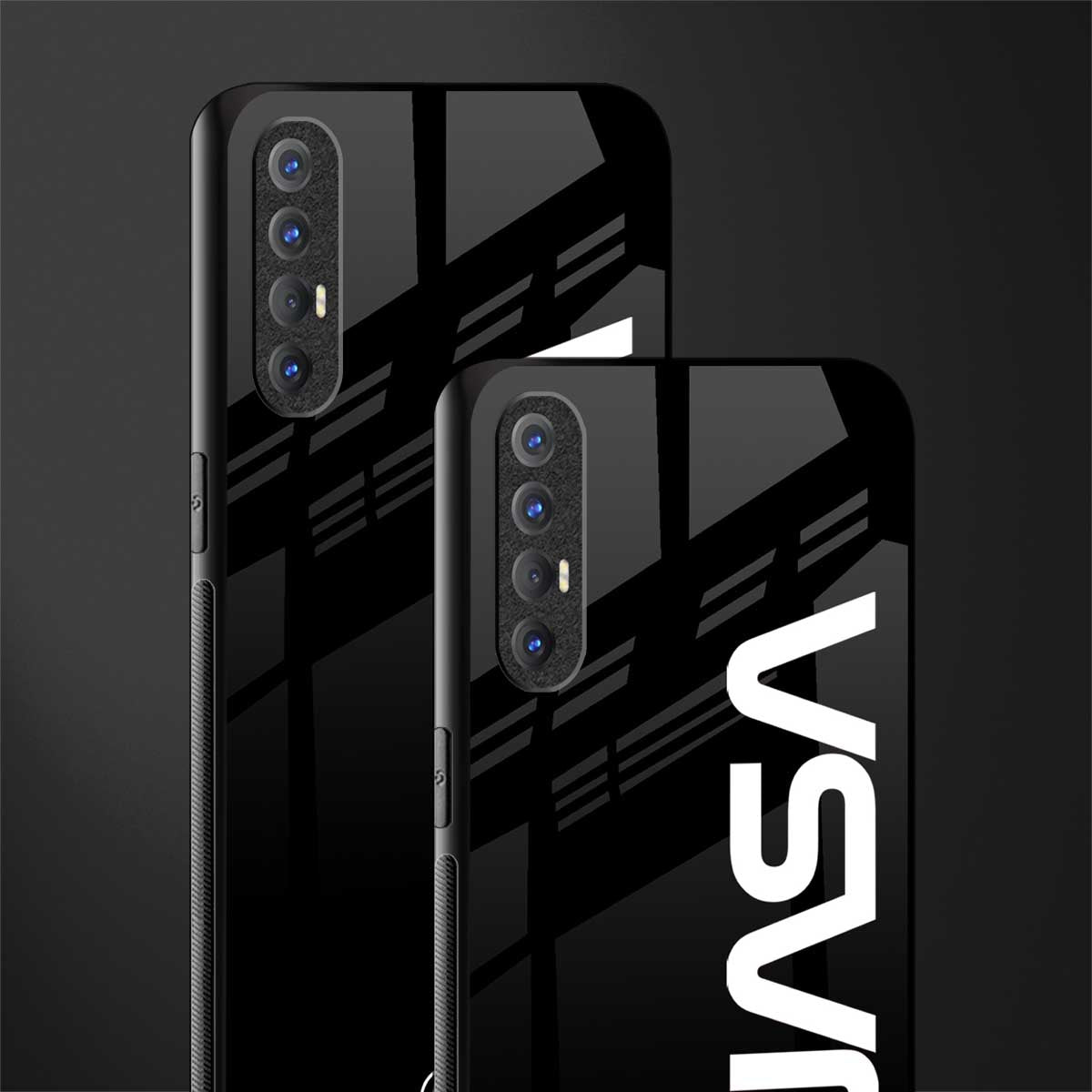 nasa black glass case for oppo reno 3 pro image-2