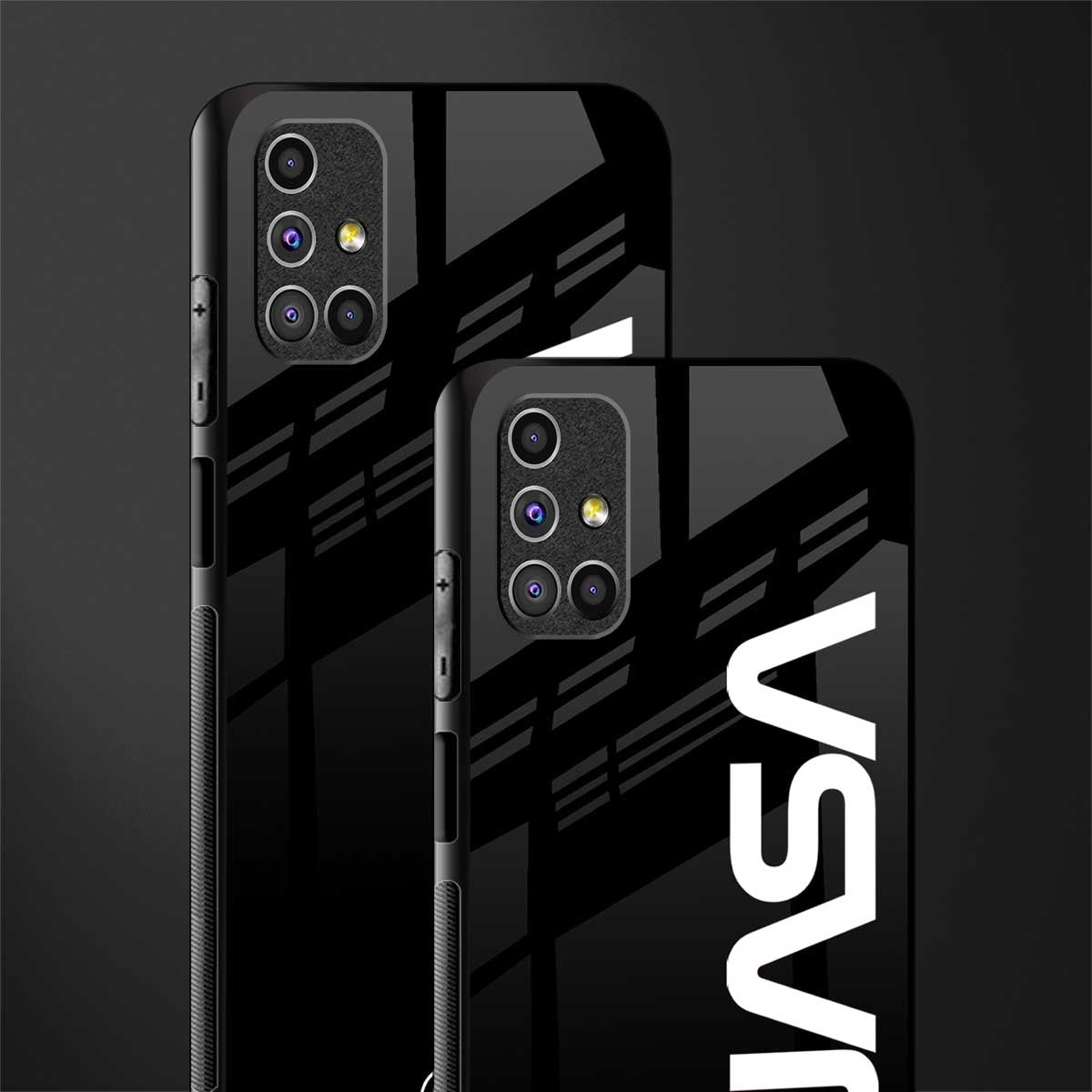 nasa black glass case for samsung galaxy m51 image-2