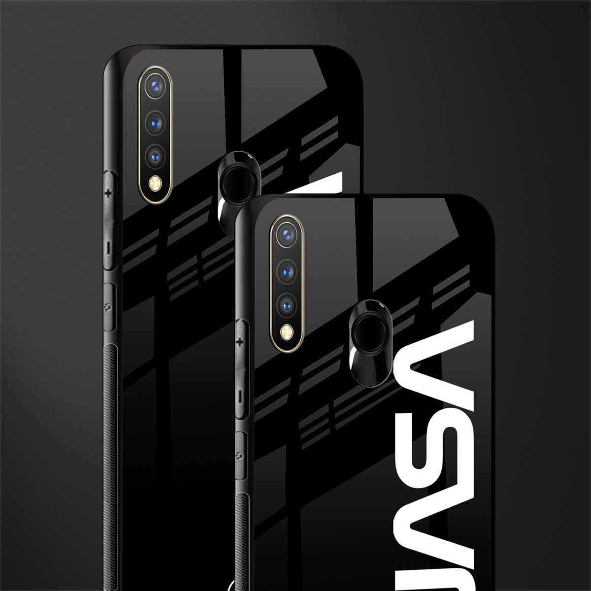 nasa black glass case for vivo y19 image-2