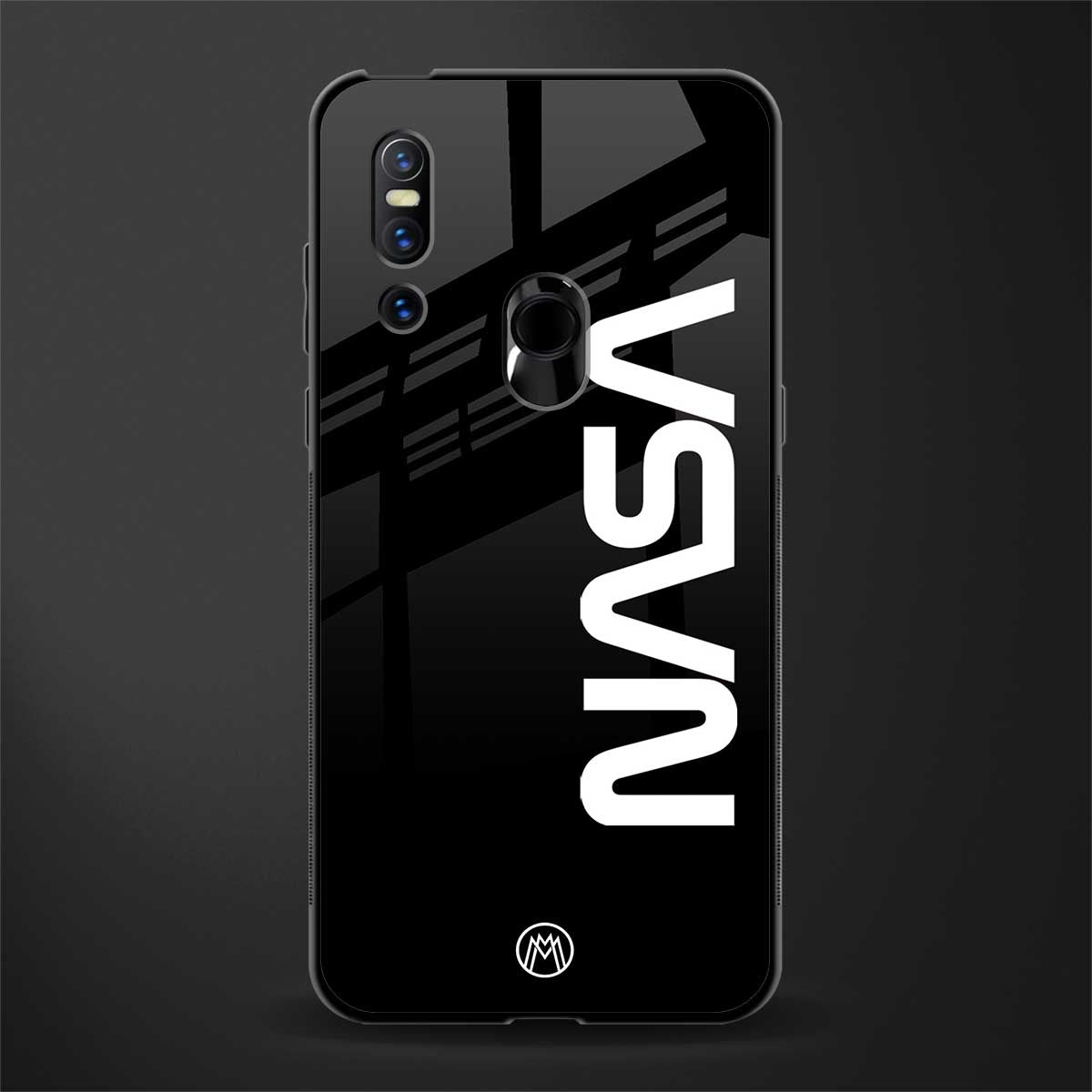 nasa black glass case for vivo v15 image