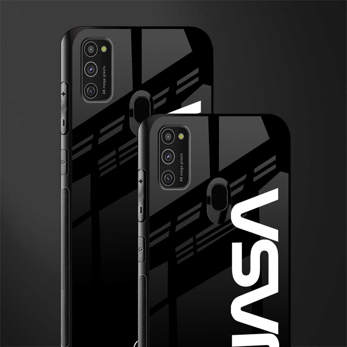 nasa black glass case for samsung galaxy m30s image-2