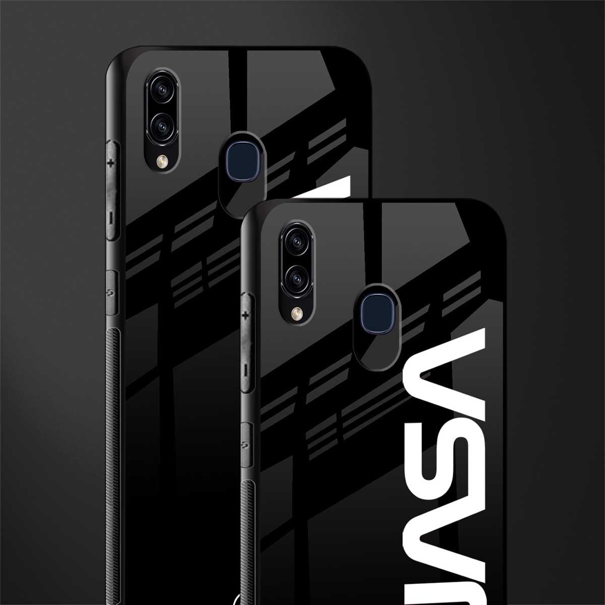 nasa black glass case for samsung galaxy a20 image-2