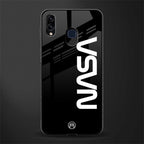 nasa black glass case for samsung galaxy a20 image