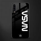 nasa black glass case for samsung galaxy a70 image