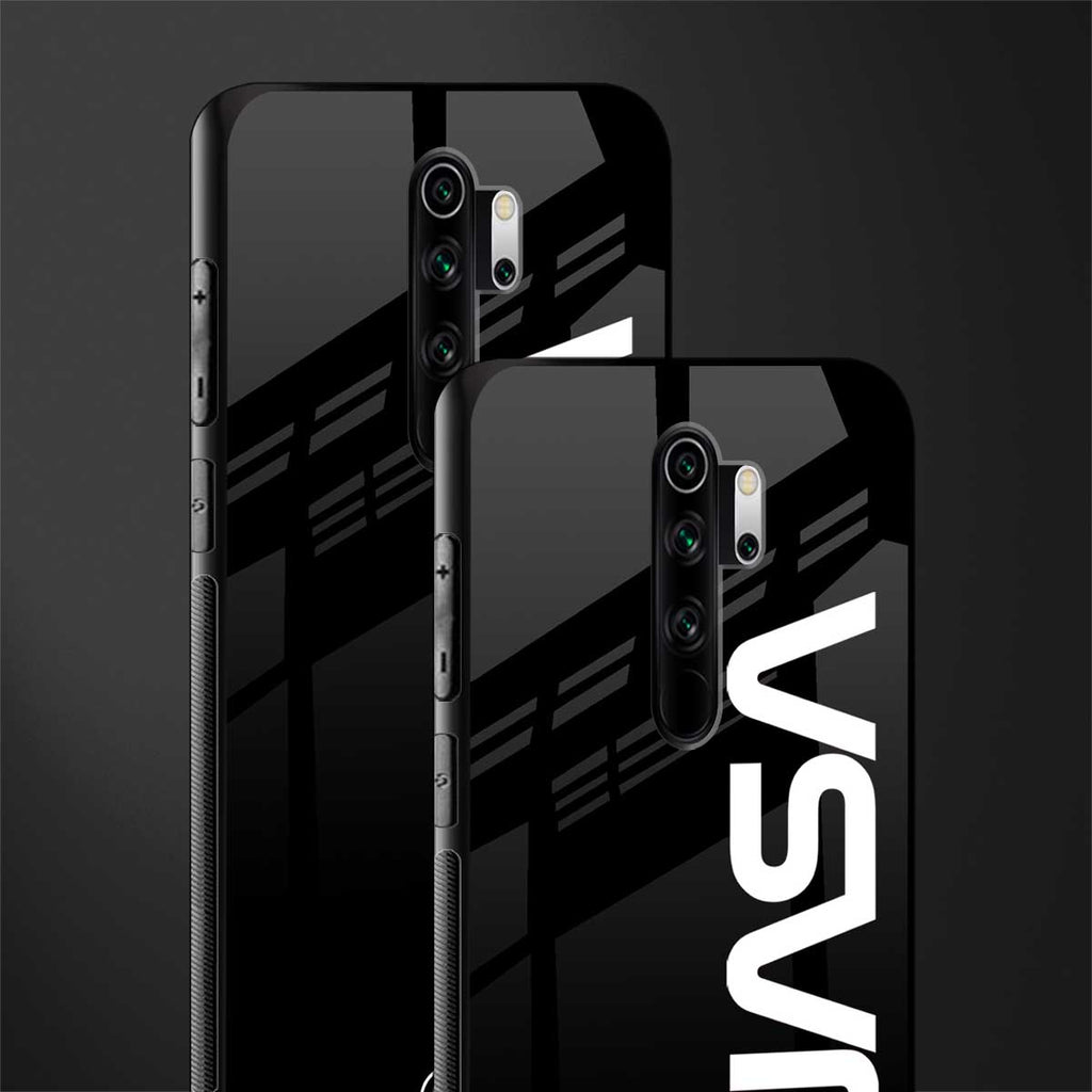 nasa black glass case for redmi note 8 pro image-2