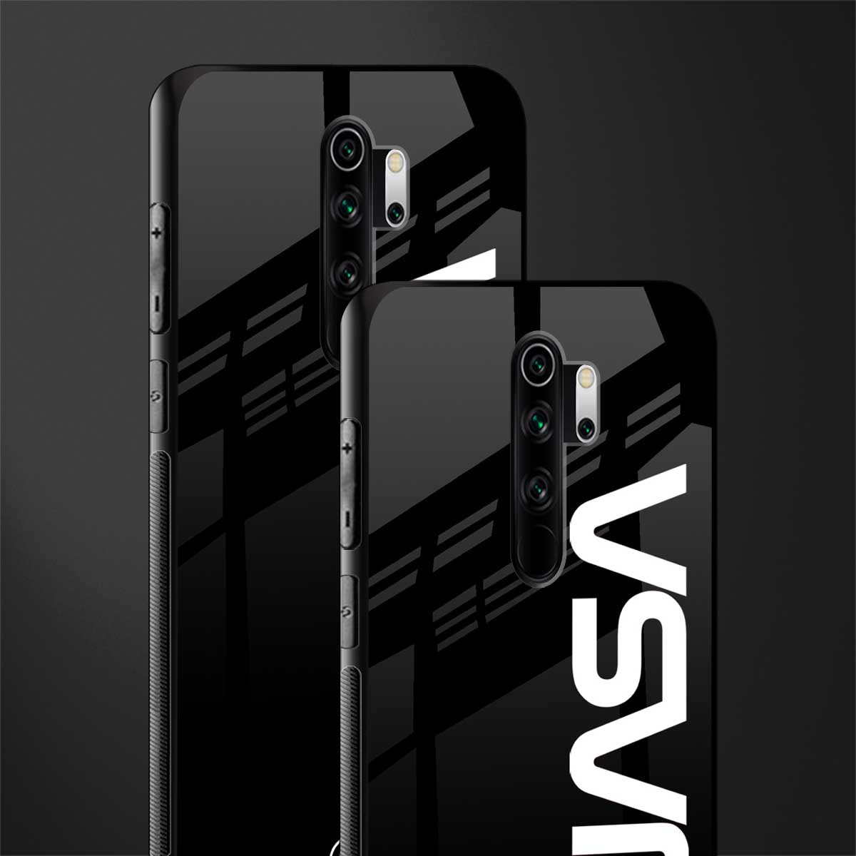 nasa black glass case for redmi note 8 pro image-2
