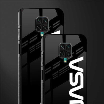 nasa black glass case for redmi note 9 pro image-2