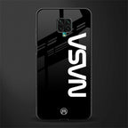 nasa black glass case for redmi note 9 pro image
