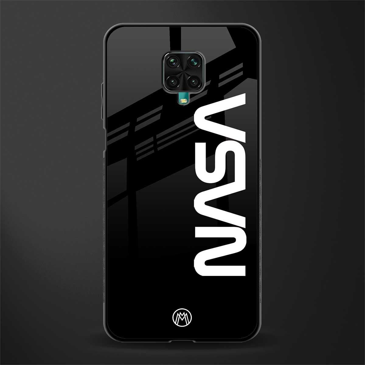 nasa black glass case for redmi note 9 pro image