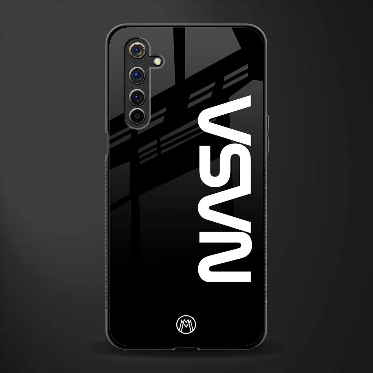 nasa black glass case for realme 6i image