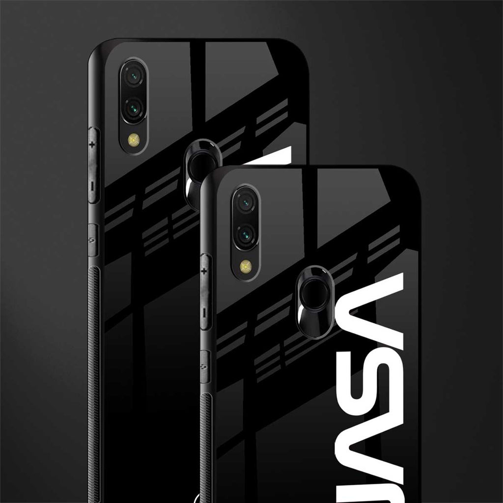 nasa black glass case for redmi 7redmi y3 image-2