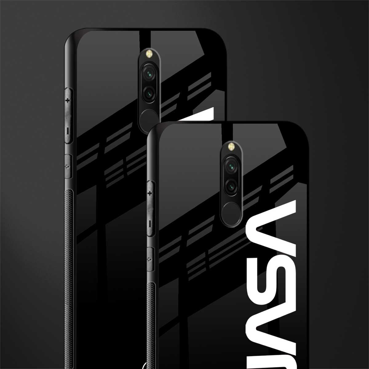 nasa black glass case for redmi 8 image-2