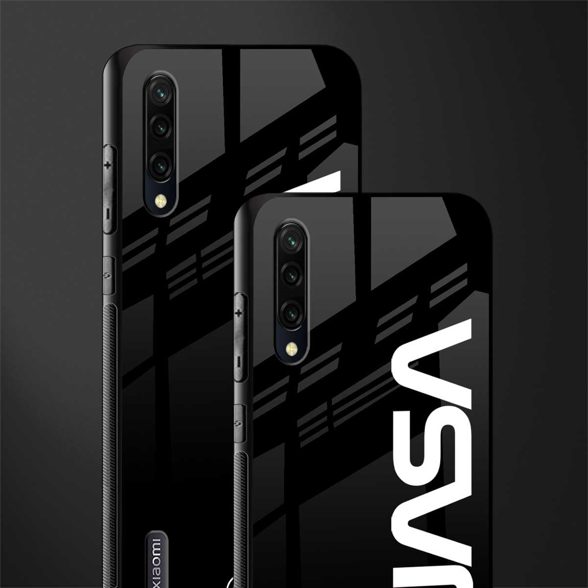 nasa black glass case for mi a3 redmi a3 image-2