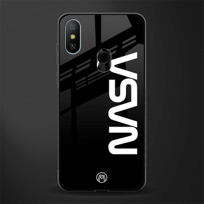 nasa black glass case for redmi 6 pro image