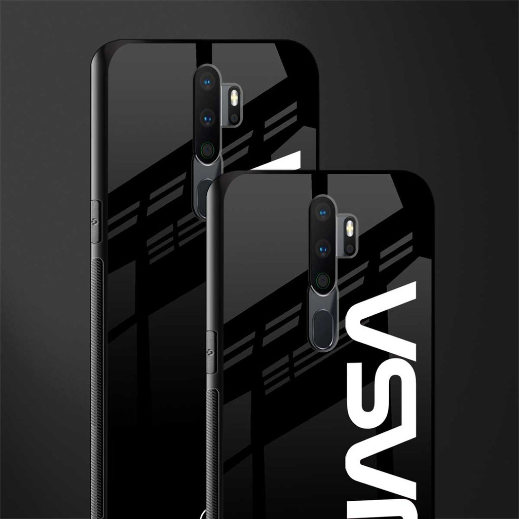 nasa black glass case for oppo a5 2020 image-2