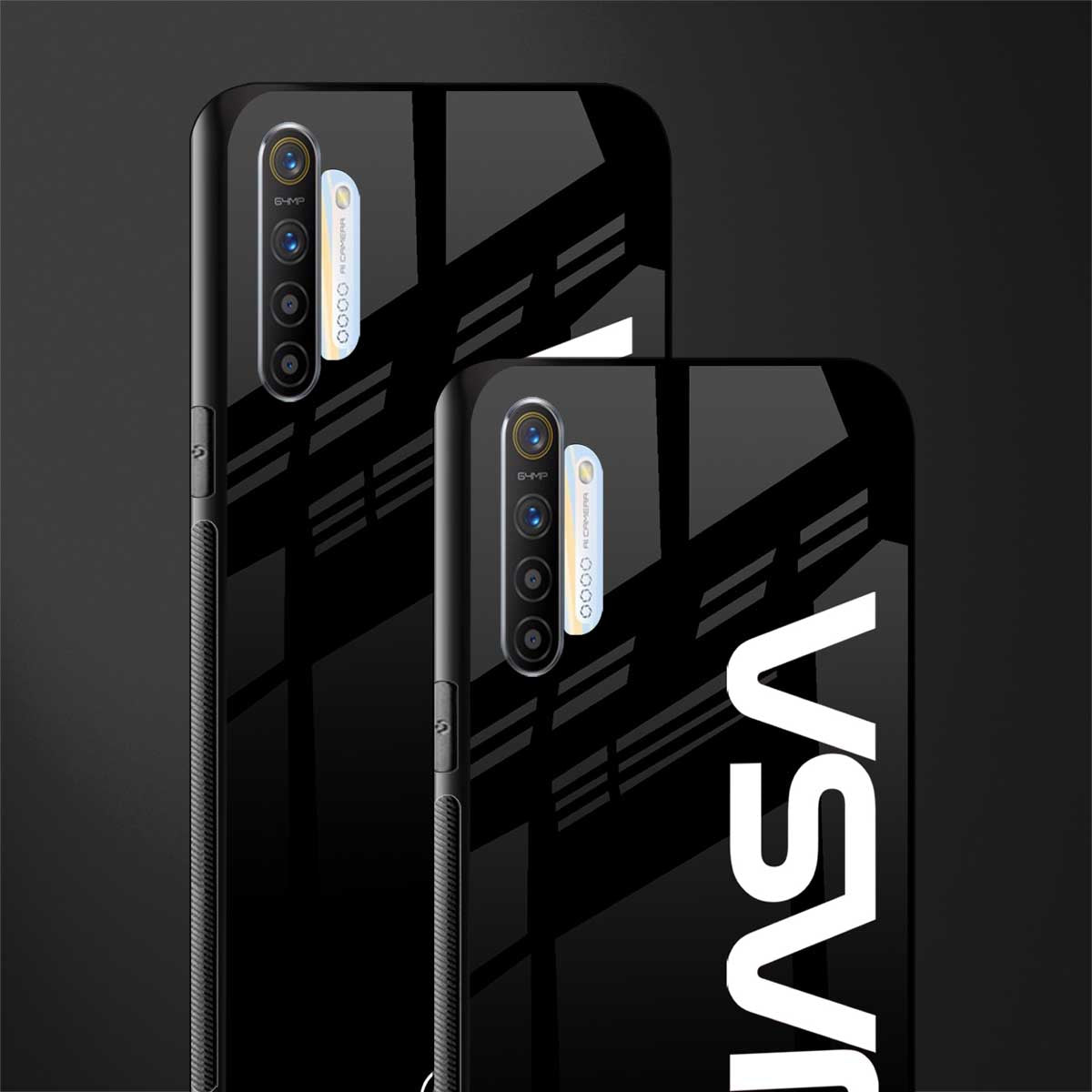 nasa black glass case for realme x2 image-2