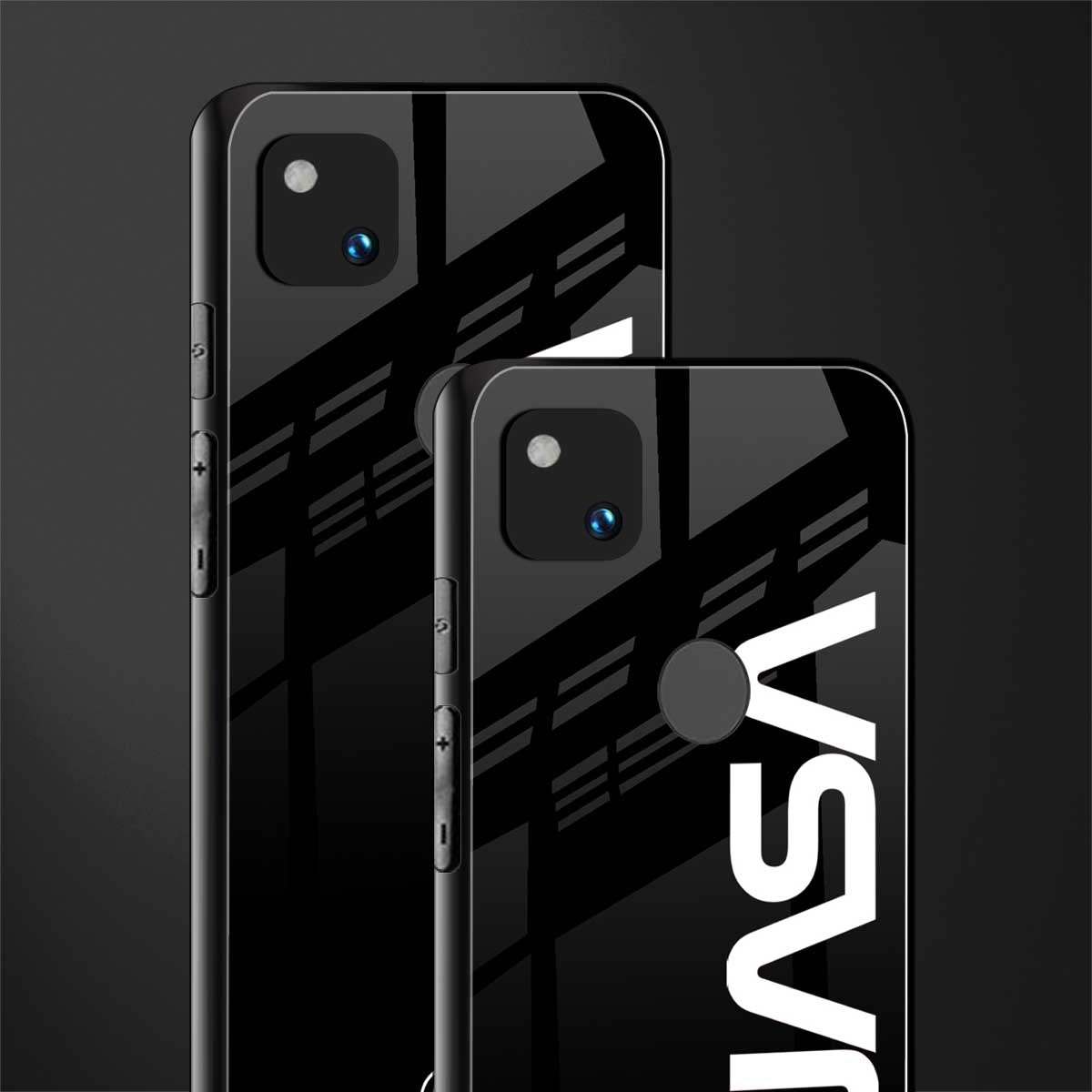 nasa black back phone cover | glass case for google pixel 4a 4g