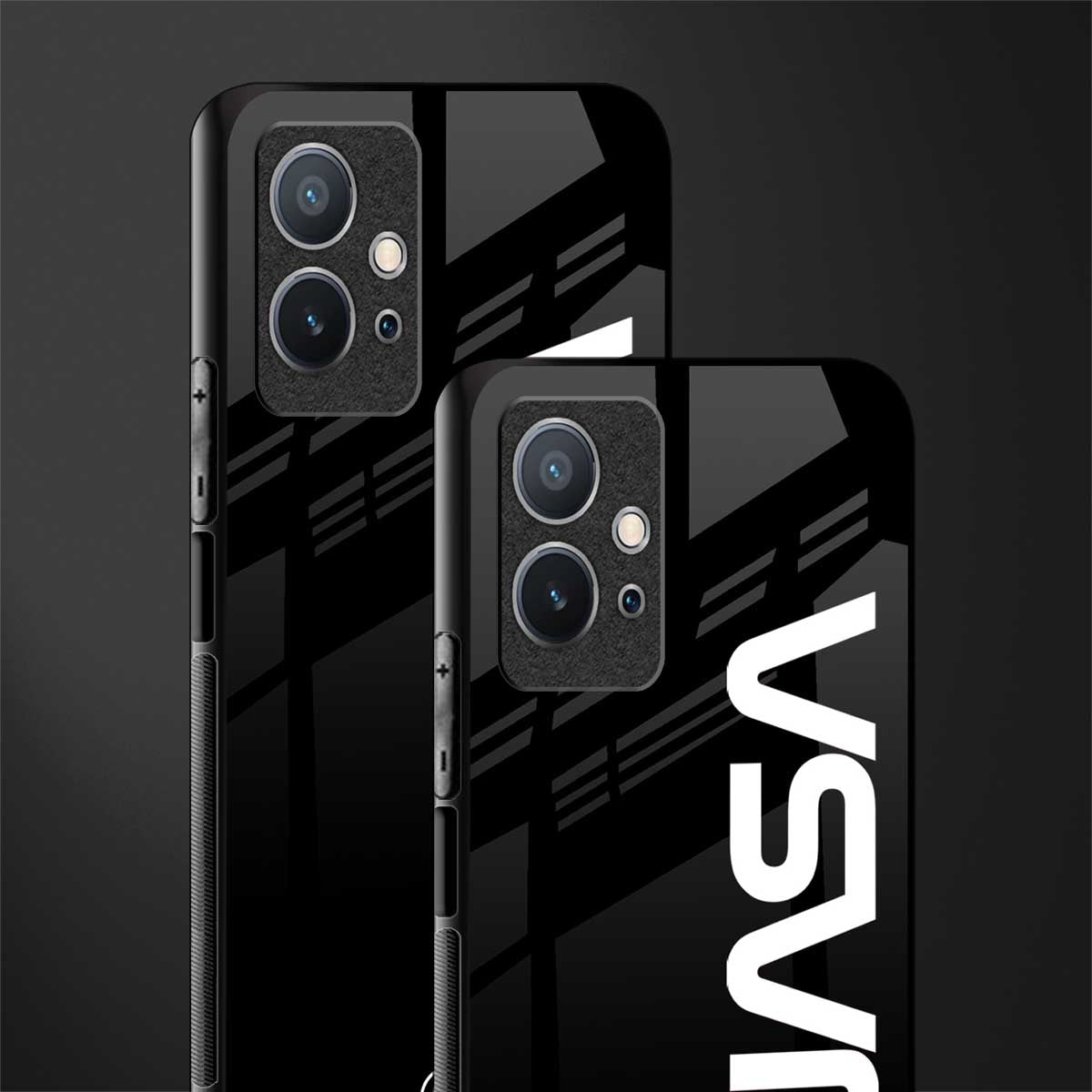 nasa black glass case for vivo t1 5g image-2