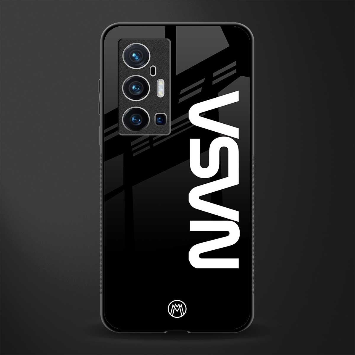 nasa black glass case for vivo x70 pro plus image