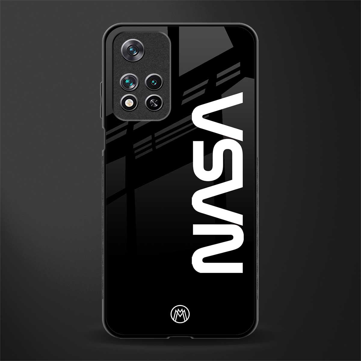 nasa black glass case for xiaomi 11i 5g image