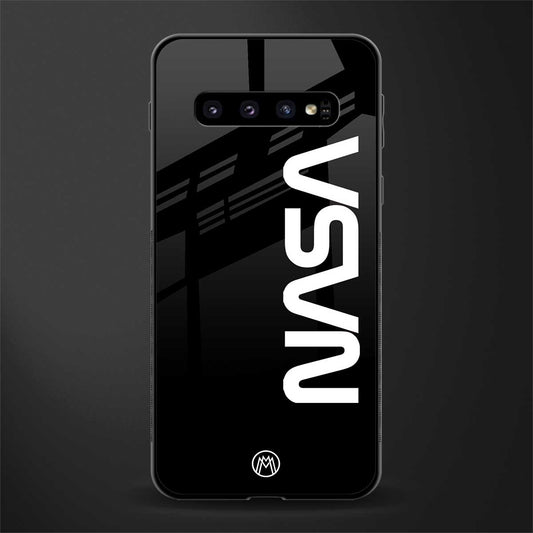 nasa black glass case for samsung galaxy s10 image