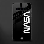 nasa black glass case for samsung galaxy s10 plus image