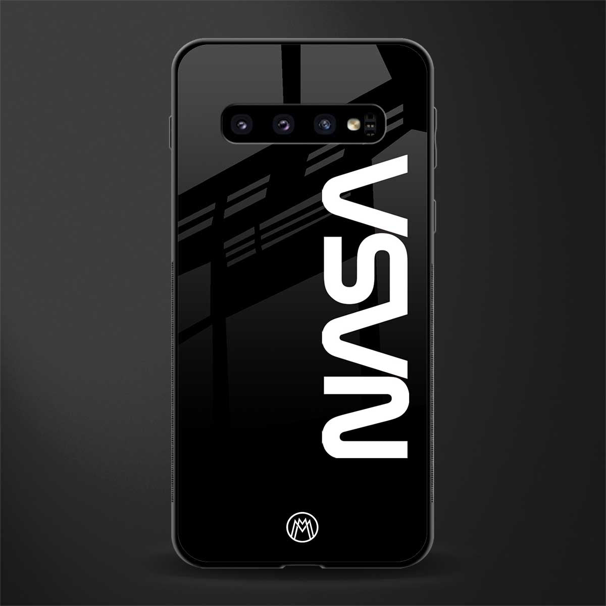 nasa black glass case for samsung galaxy s10 plus image