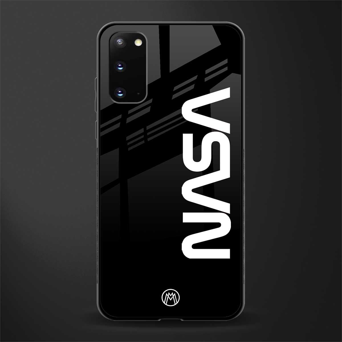nasa black glass case for samsung galaxy s20 image