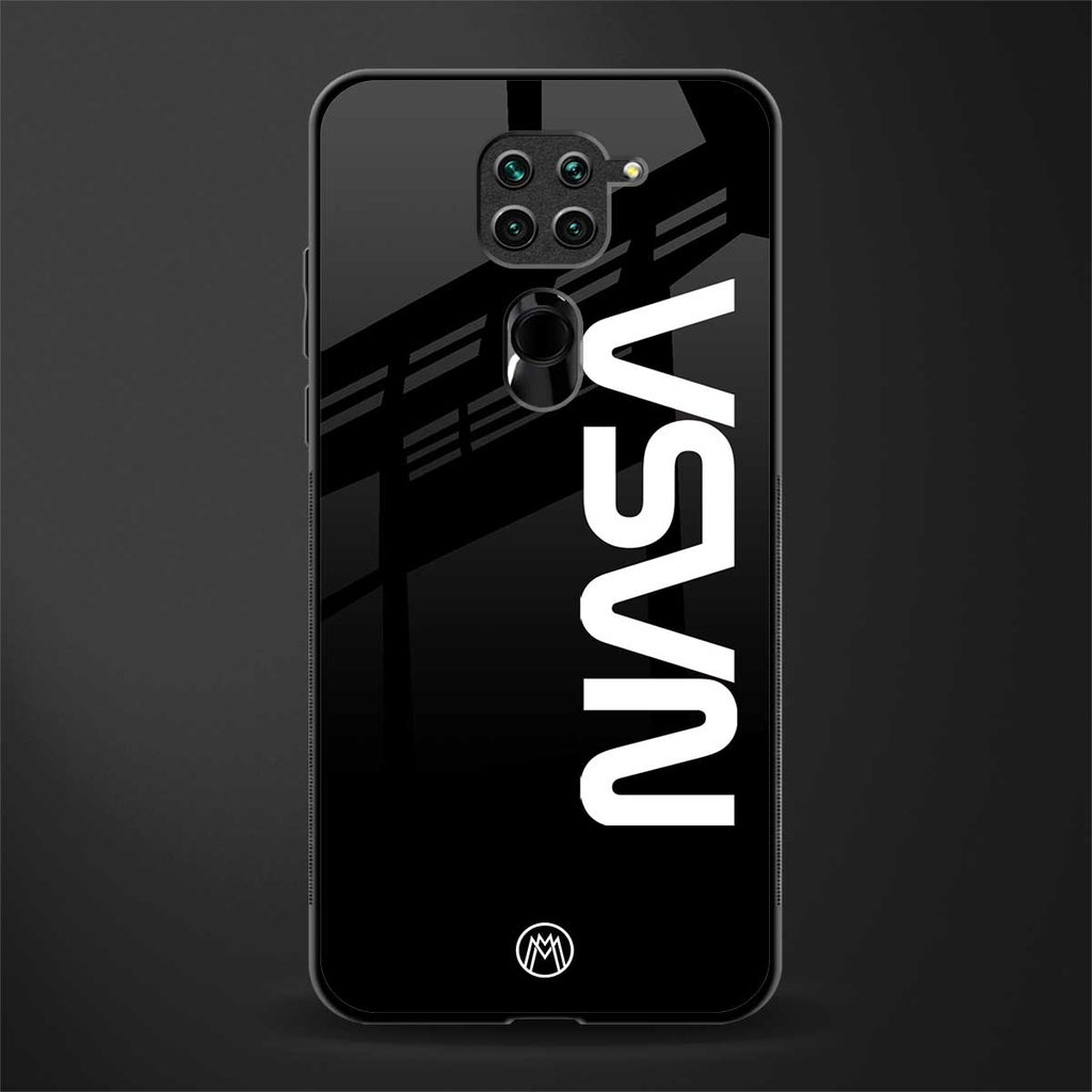 nasa black glass case for redmi note 9 image