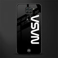 nasa black glass case for redmi note 9 image