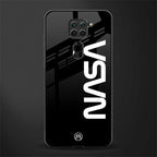 nasa black glass case for redmi note 9 image