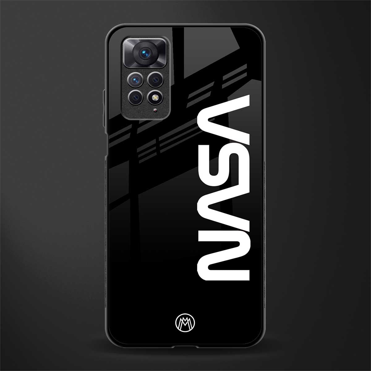 nasa black glass case for redmi note 11s image