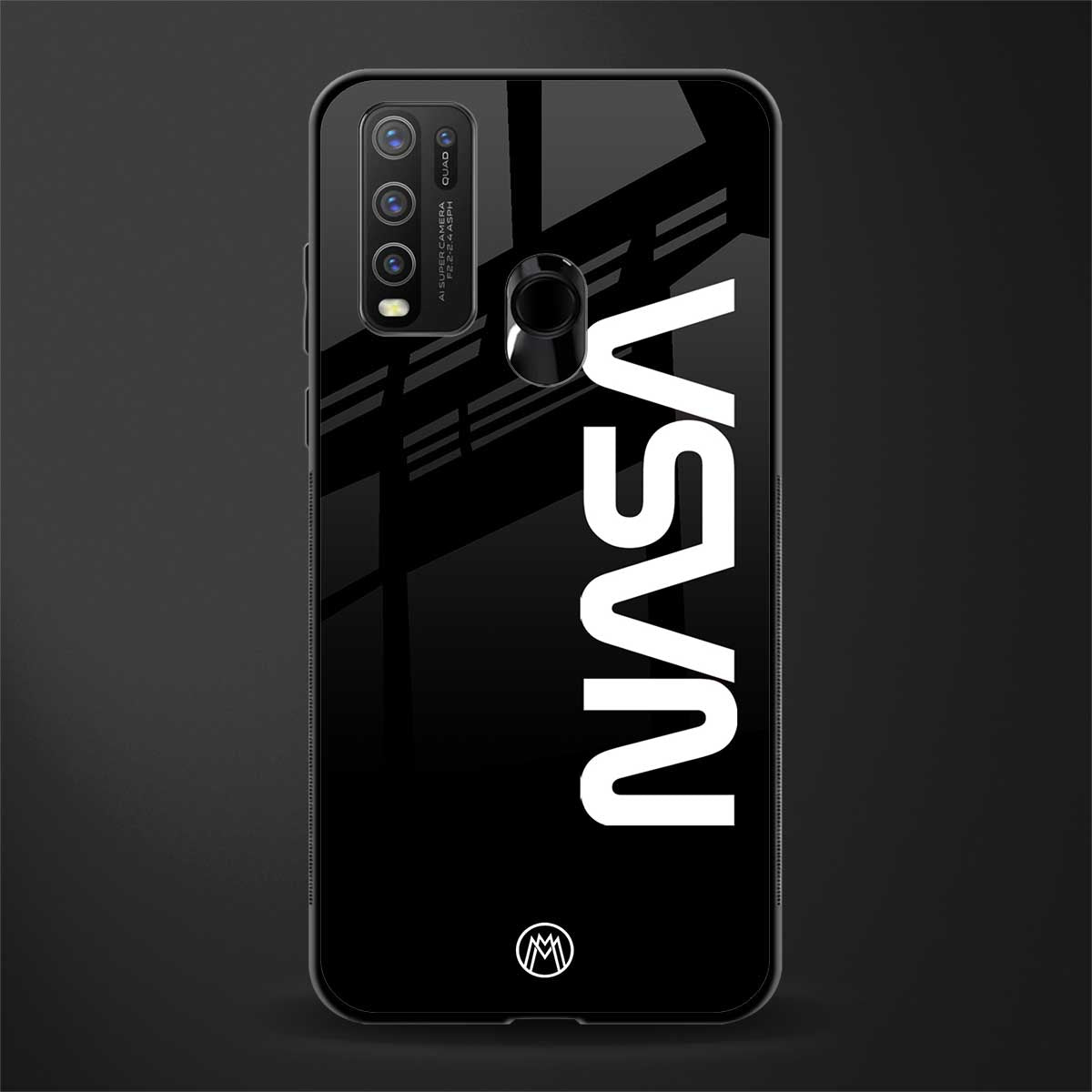 nasa black glass case for vivo y30 image