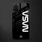nasa black glass case for samsung galaxy s20 plus image