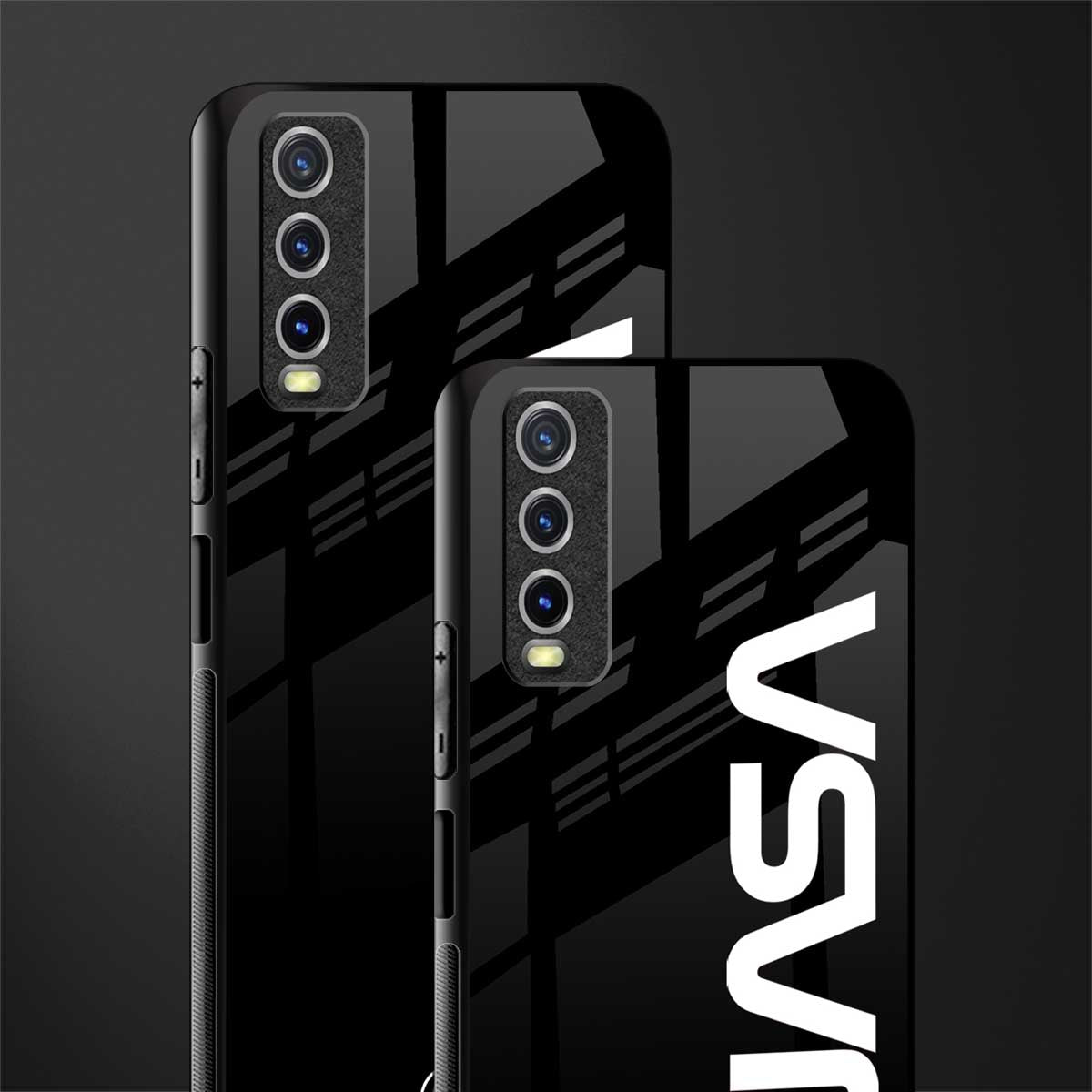 nasa black glass case for vivo y20svivo y20avivo y20g image-2
