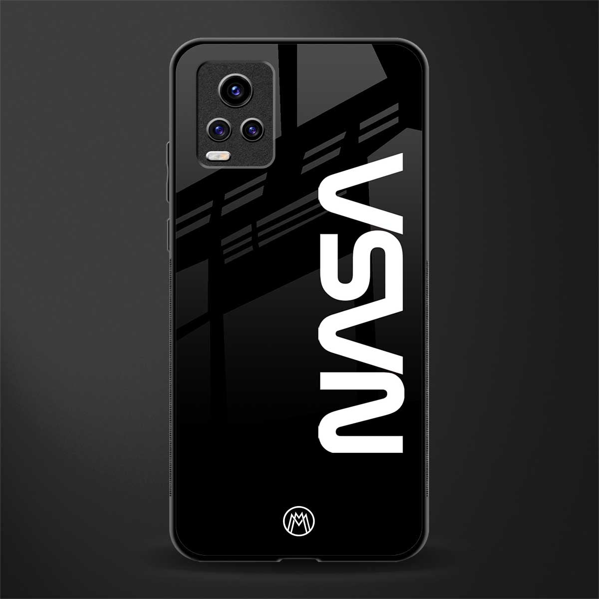 nasa black glass case for vivo v20 image
