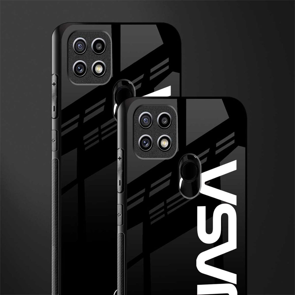 nasa black glass case for oppo a15 image-2