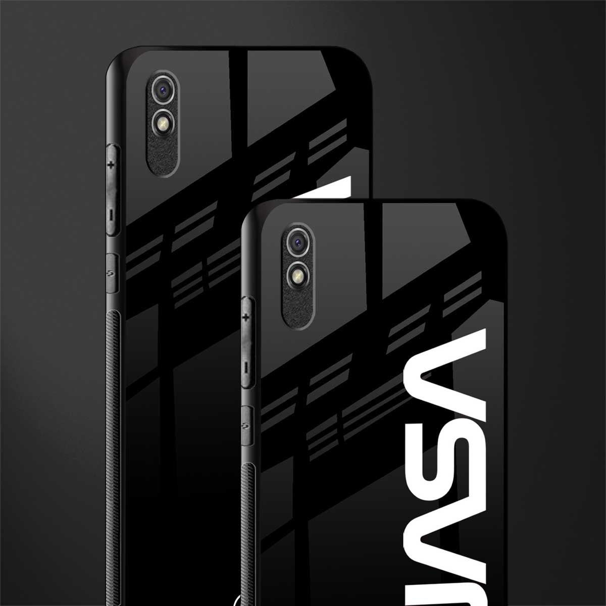 nasa black glass case for redmi 9a image-2