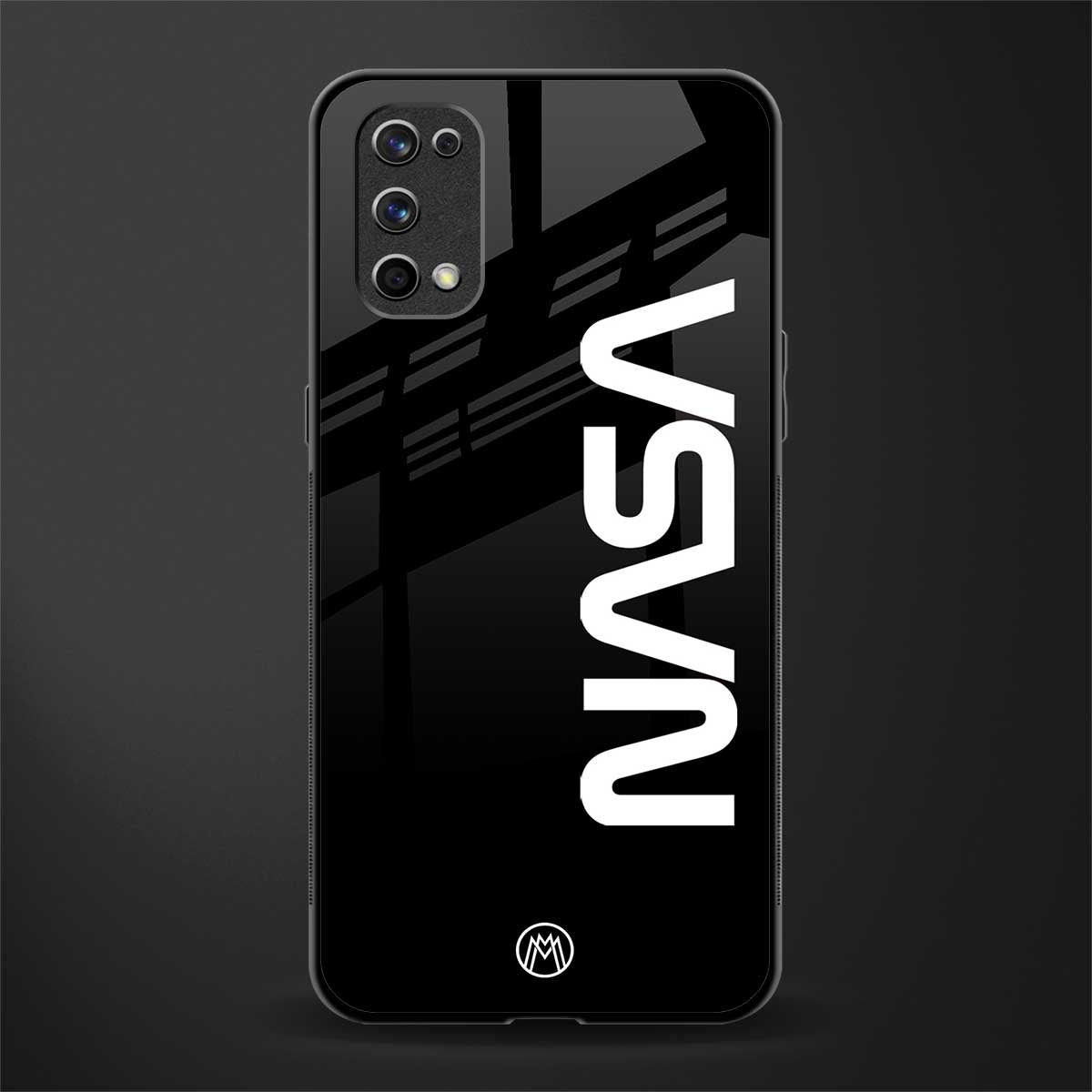 nasa black glass case for realme 7 pro image