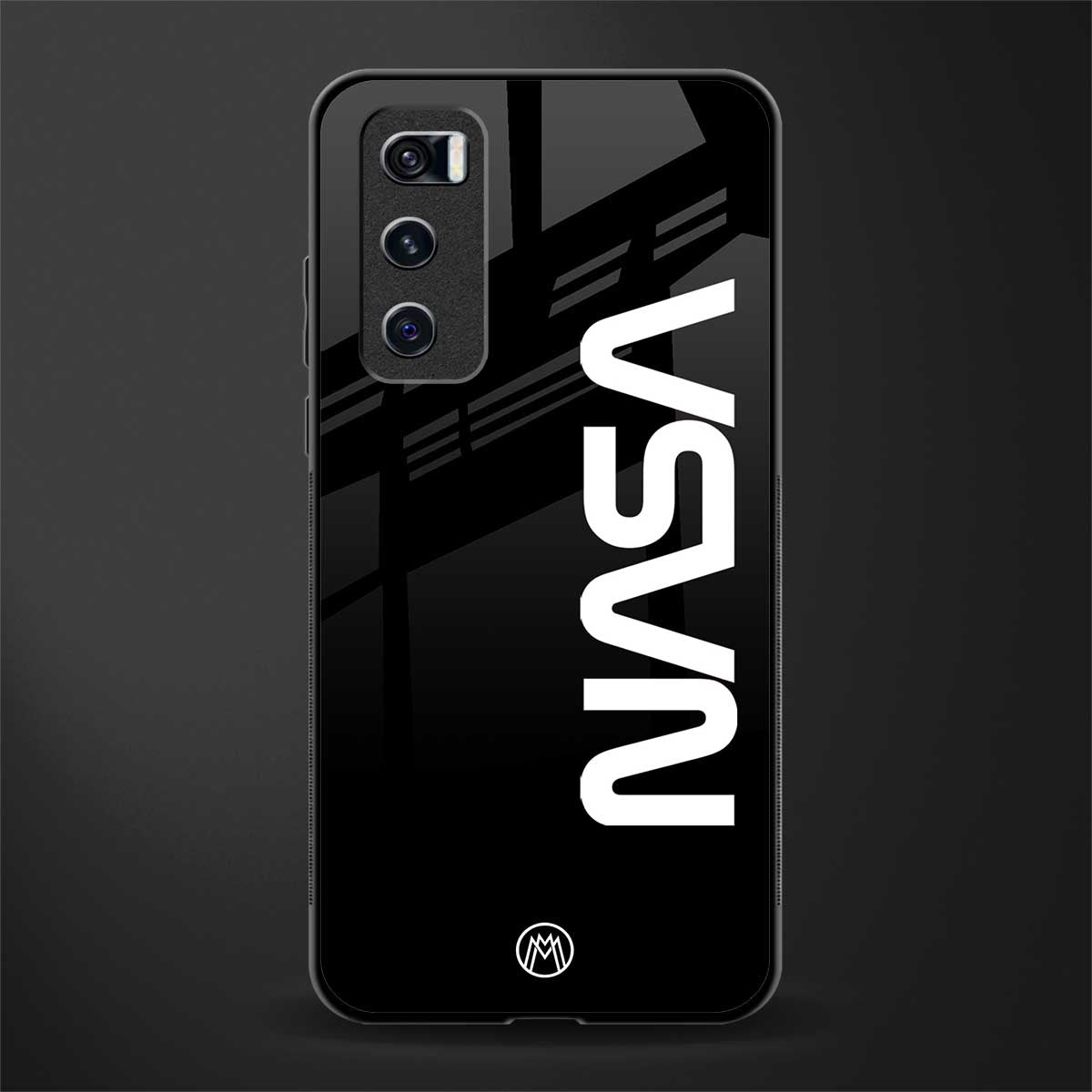 nasa black glass case for vivo v20 se image