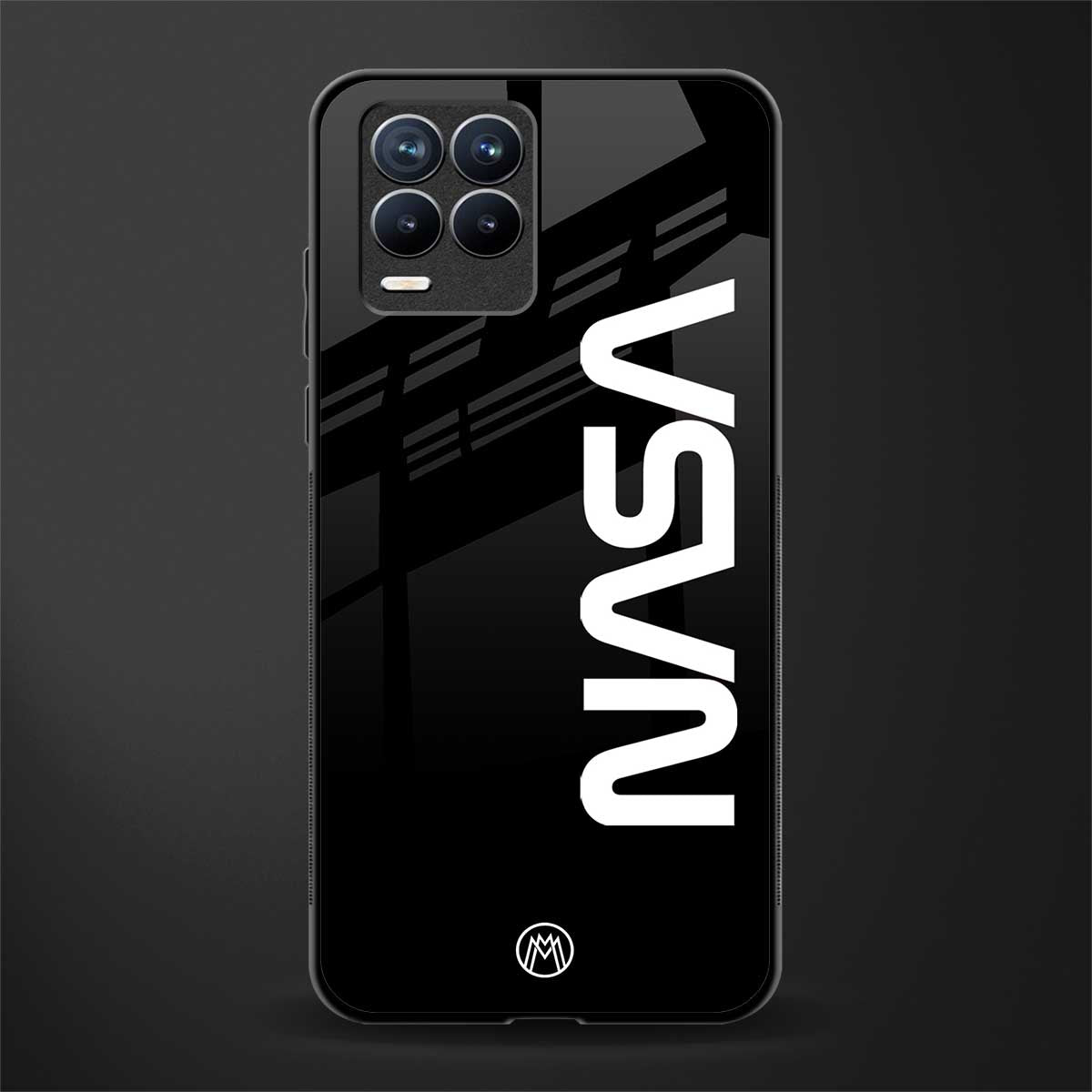 nasa black glass case for realme 8 4g image